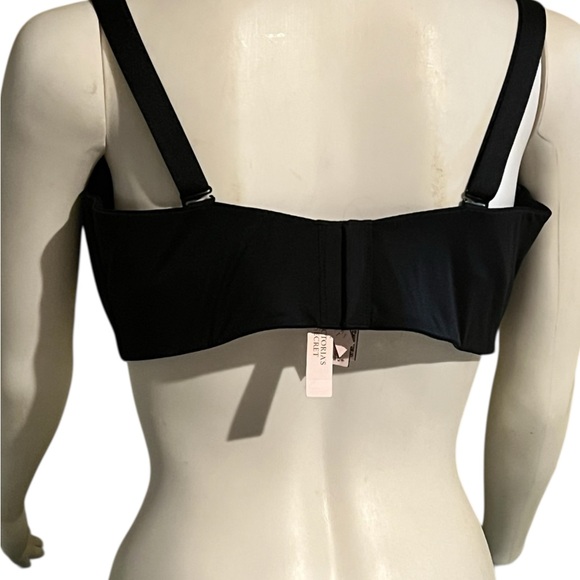 Victoria's Secret Bra Body by Victoria Strapless Lined Underwire Black 40DDD - Picture 2 of 8